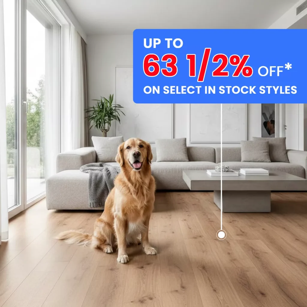 Stylish hardwood flooring in living room 63.5% off