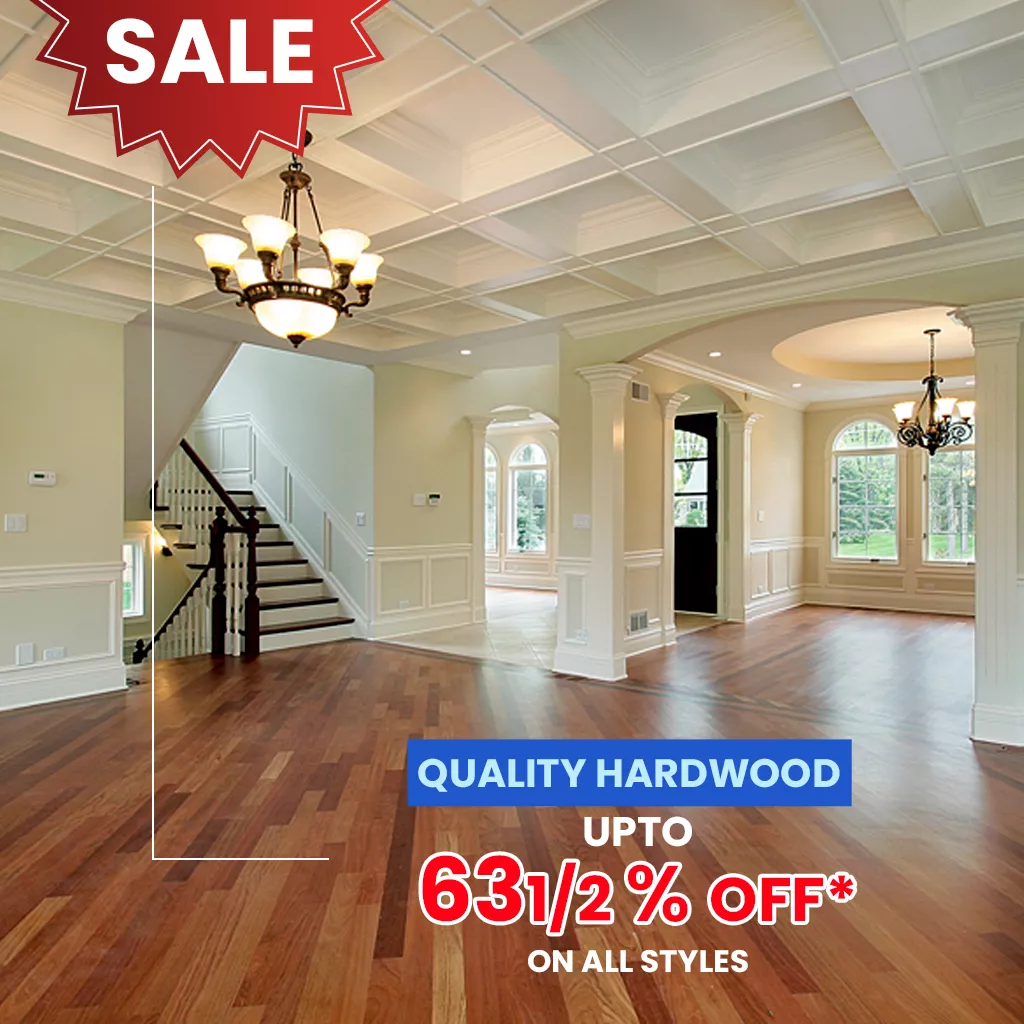 Quality engineered hardwood flooring with 63% off offer