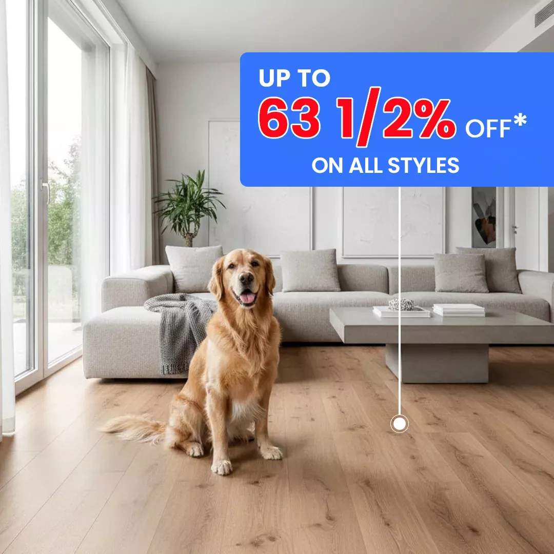 Stylish hardwood flooring in living room 63.5% off