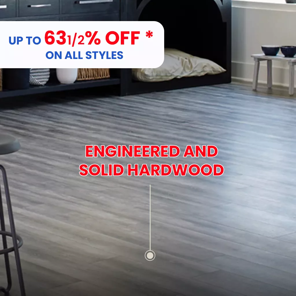 Engineered and solid hardwood flooring up to 63% off offer