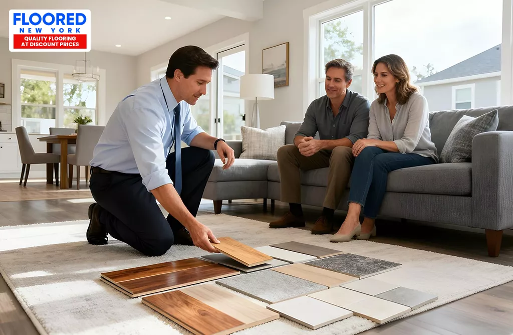 Hardwood flooring samples for luxury homes