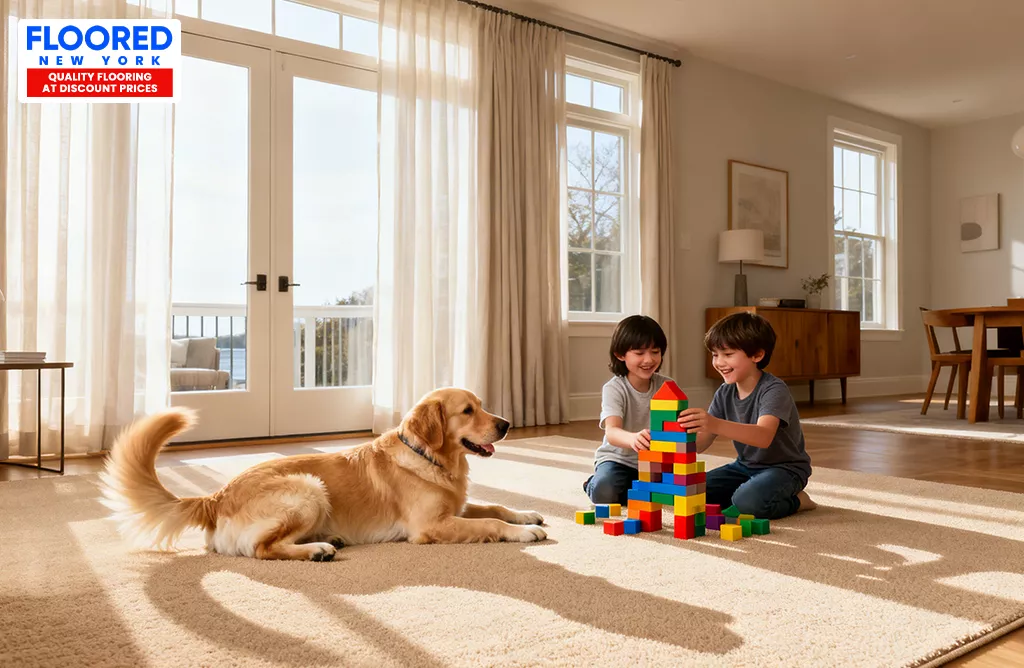 Beautiful Interior with Stylish and Durable Carpet Flooring