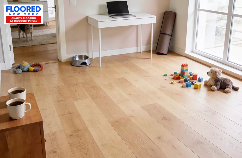 Modern Home with Pet-friendly Engineered Hardwood Flooring 