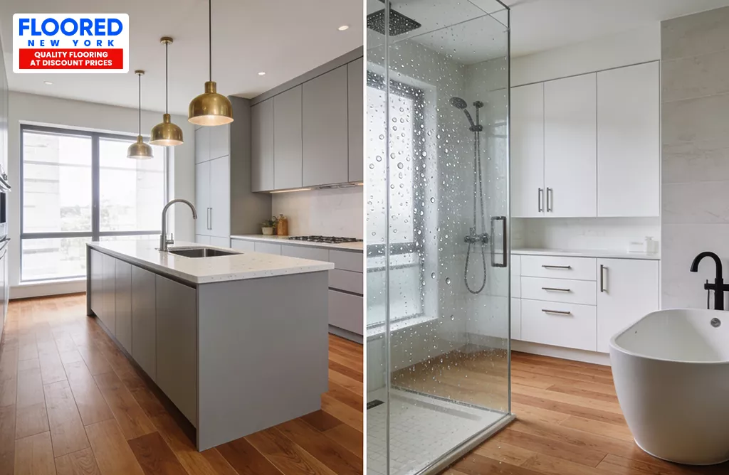 Stylish Waterproof Vinyl Plank Flooring for Kitchen and Bathroom