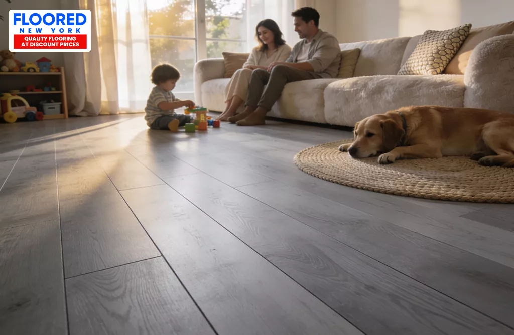 Comfortable Family Space with Long-lasting Laminate Flooring